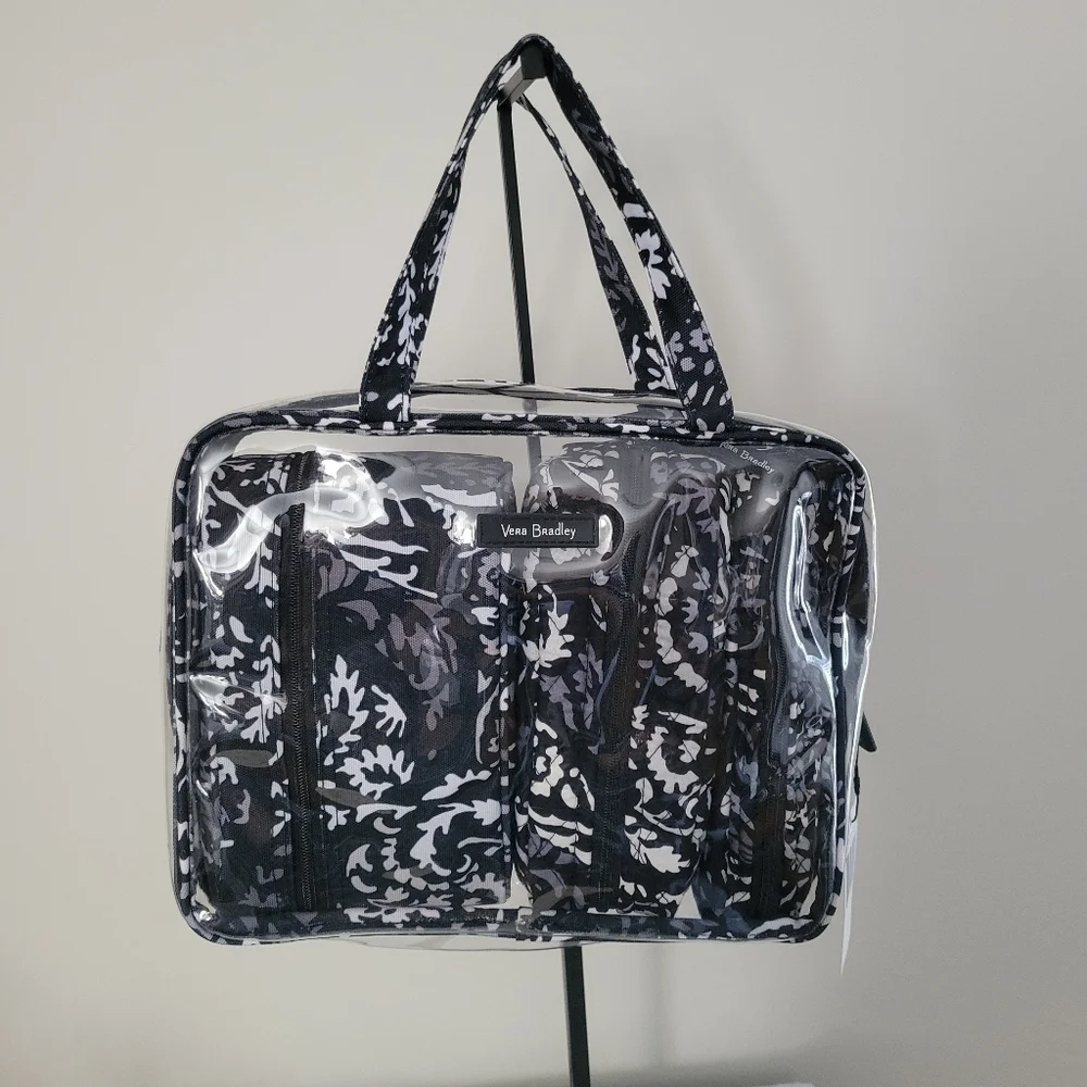 NWT  Vera Bradley 4 pieces Cosmetic Organizer Paisley Noir.